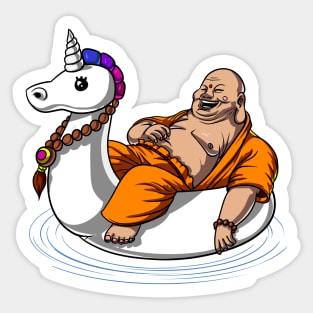 Buddha Riding Unicorn Float Sticker